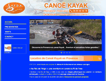 Tablet Screenshot of canoe-provence.com